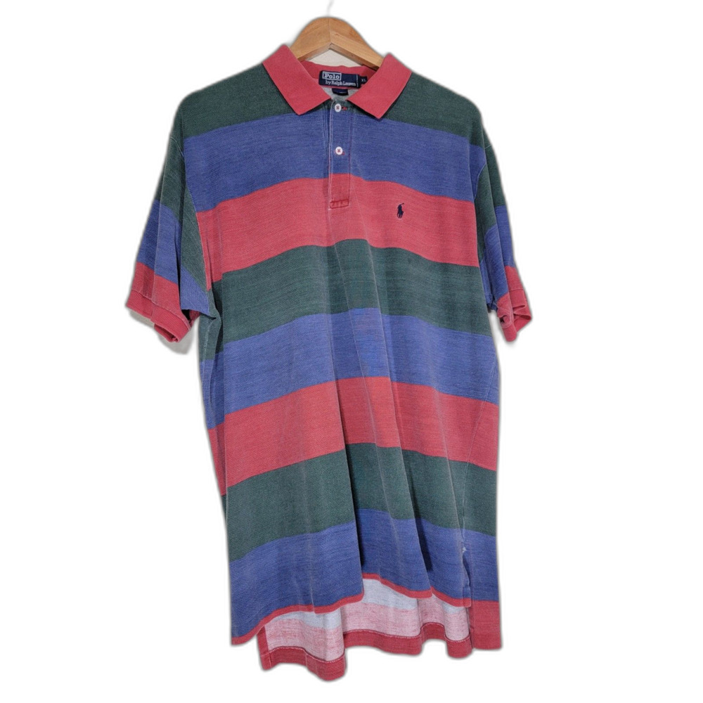 Ralph Lauren Striped Polo Shirt - XL